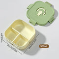 Ljojo Divided Lunch Box: Leakproof Portable Container for Salad, Fruit, and Bento