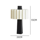 Ljojo Minimalist Scandinavian Bedroom Table Lamp Black Vertical Design