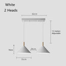 Ljojo Modern Art Iron Wood Pendant Lamp for Bedroom and Dining Room