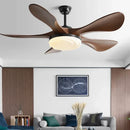 Ljojo 48-Inch Ceiling Fan with Remote Control and LED Light, Strong Winds, Mute Operation
