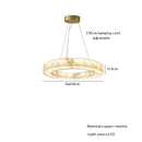 Alabaster Round Marble Chandelier: Luxury LED Hanging Lamps for Living Room by Ljojo