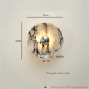 Ljojo Marble LED Wall Lights: Modern Minimalist Bedroom Kitchen Decor