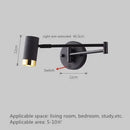 Adjustable Swing Arm LED Wall Lamps Touch Sensor Sconce Lights Ljojo Modern Decor Bedside