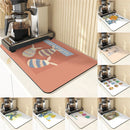 Easter Rabbit Print Kitchen Drying Mat Set by Ljojo