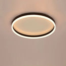 Ljojo LED Circle Ceiling Light: Modern Black Gold Chandelier for Living Room, Bedroom, Kitchen
