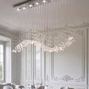 Modern Green Stone Glass LED Pendant Lights - Ljojo Chandeliers for Living Room Villa Hotel Decor