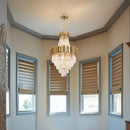 K9 Crystal Gold Chrome Chandelier - Luxury LED Ceiling Fixture for Living Room by Ljojo