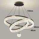 Ljojo Luxury Crystal Ceiling Chandelier LED Pendant Light for Living & Dining Room