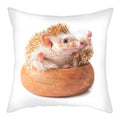 Hedgehog Print Pillow Cover for Home Sofa Decor 45X45cm - Ljojo