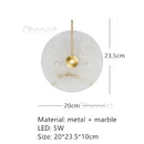 Marble LED Wall Lamp for Nordic Modern Minimalist Bedroom Decor by Ljojo