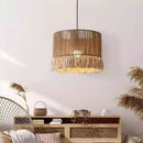 Vintage Hemp Rope Pendant Light LED Chandelier for Bedroom Restaurant by Ljojo