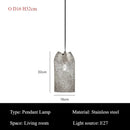 Italian Stainless Steel Pendant Lights Modern Hanging Chandeliers for Living Room Kitchen - Ljojo