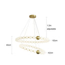French Style Living Room Chandelier Light Luxury Creative Dining Table Bar Hanging Line Lamp Pearl String Pendant Lighting by Ljojo