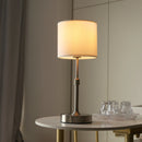 LED 5w Rechargeable Table Lamp Cordless Dimmer Reading Light Copper White Linen USB Touch