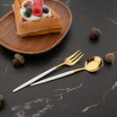 Ljojo 30-Piece White Gold Stainless Steel Cutlery Set