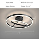 Ljojo Minimalist LED Ceiling Lamp for Bedroom & Living Room in Black, White, or Gold