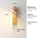 Ljojo Wabi Sabi Yellow Travertine Wall Lamp LED Rotable Wood Stone Lights