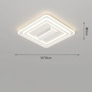 European Round Square Invisible Bladeless Ceiling Fan with LED for Living Room by Ljojo
