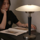 Ljojo Luxury Wood Glass Gold Bedside Table Lamp