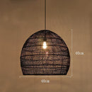 Rattan Pendant Chandelier Ceiling Light by Ljojo™ - Hand Knitted, Modern Design