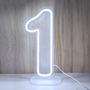 Ljojo™ LED Neon Digital Numbers Light Sign - 15-inch High, USB Powered