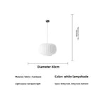 White Pumpkin-Shaped LED Pendant Lamps for Modern Home Decor by Ljojo
