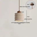 Ljojo LED Hanging Lamp: Japanese Style Yellow Travertine Pendant Lights for Home Decor