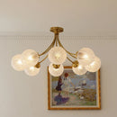 LED Copper Glass Ball Pendant Light for Living Room Dining Bedroom - Ljojo