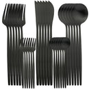 Ljojo 30-Piece Stainless Steel Matte Gold Cutlery Set & Tableware Kit