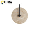 Wabi Sabi Style Yellow Travertine Round LED Wall Sconce Light for Bedroom by Ljojo