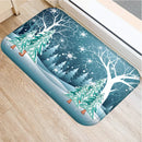 Christmas Snow Deer Pattern Printed Door Mat for Home Decor by Ljojo