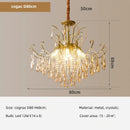 French Crystal LED Pendant Light: Romantic Bedroom Luxury Lamp by Ljojo
