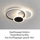 Ljojo LED Ceiling Light: Modern White & Black Chandelier for Home Decor