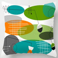 Colorful Blocks Geometric Abstract Pattern Cushion Cover by Ljojo