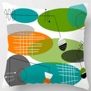 Colorful Blocks Geometric Abstract Pattern Cushion Cover by Ljojo