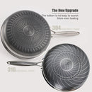 Ljojo 316 Stainless Steel Wok Pan for Induction Gas Stove Cooking