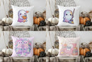 Cute Ghost Pumpkin Halloween Pillow Cover by Ljojo - Sofa Bedroom Car Decor