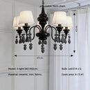 American Retro Candle Chandelier Nordic Ceramic Led Pendant Lights Living Room Fabric Lighting by Ljojo