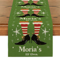 Christmas Shoes Snow Point Table Runner by Ljojo - Farmhouse Dining & Wedding Party Decor
