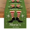 Christmas Shoes Snow Point Table Runner by Ljojo - Farmhouse Dining & Wedding Party Decor