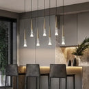 Ljojo LED Chandelier Rain Drop Pendant Light - Modern Staircase Island Hanging Lamp