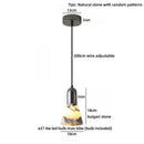 Ljojo LED Pendant Lamp with Bulgari Stone Decoration for Home Décor