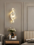 Ljojo Modern Acrylic Gold/Black LED Wall Sconce for Home Decor & Interior Lighting.