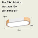 Ljojo Bauhaus Solid Wood Strip LED Ceiling Light Chandelier for Living Room Decor