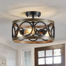 LED Industrial Iron Chandelier Lamp Home Decor Living Room Bedroom Ljojo