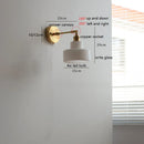 Ljojo Milky White Glass LED Wall Light Sconce Rotate Pull Chain Switch