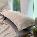 Couple Flannel Fleece Pillowcase Set, 120x48cm, Grey, Ljojo Brand