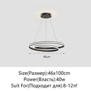 Modern Ring Hall LED Hanging Lamps Exquisite Home Decoration for Living Dining Bedrooms by Ljojo