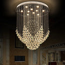 Crystal Round Living Room Chandelier | Long Staircase Villa Duplex Light | Ljojo
