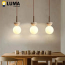 Natural Stone Yellow Travertine Pendant Lamp for Bedroom - Ljojo